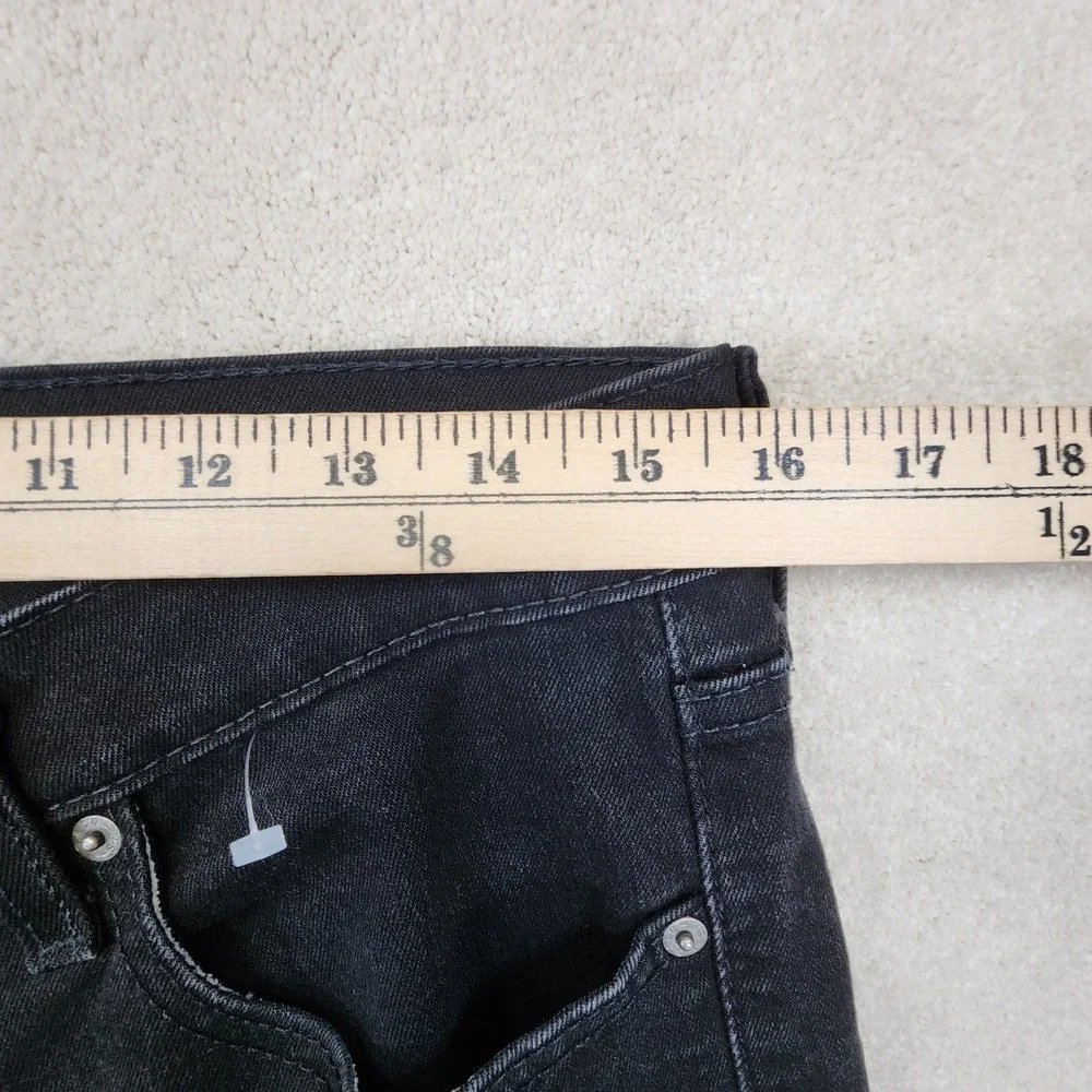 Levis 527 Slim Bootcut Mens 31X30 (Fits as 31x26) Black Denim Jeans Faded Grunge